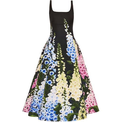 Oscar de la Renta abito midi foxglove - nero