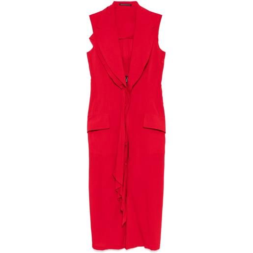 Yohji Yamamoto abito lawn smanicato - rosso