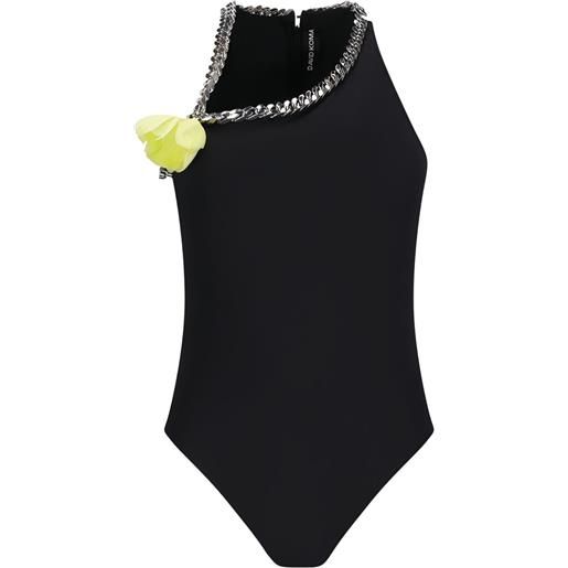 David Koma body monospalla con catena - nero