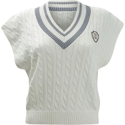 Brunello Cucinelli top con scollo a v - bianco