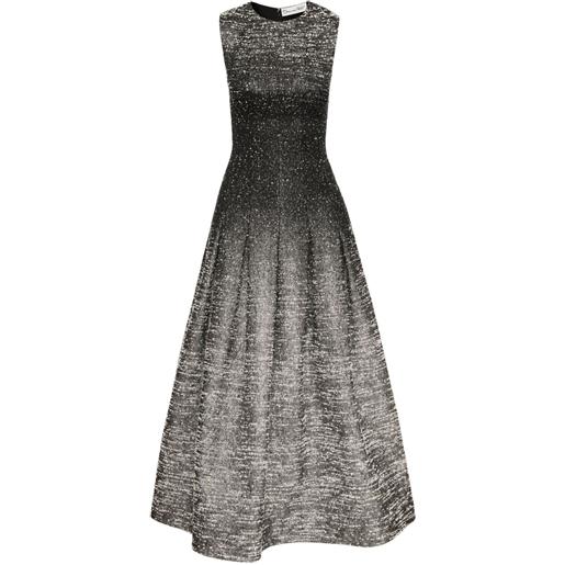 Oscar de la Renta abito con effetto jacquard - nero