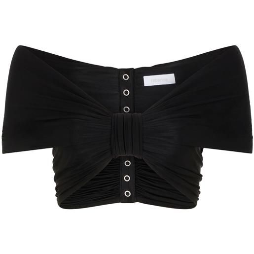 Rabanne top con spalle scoperte - nero