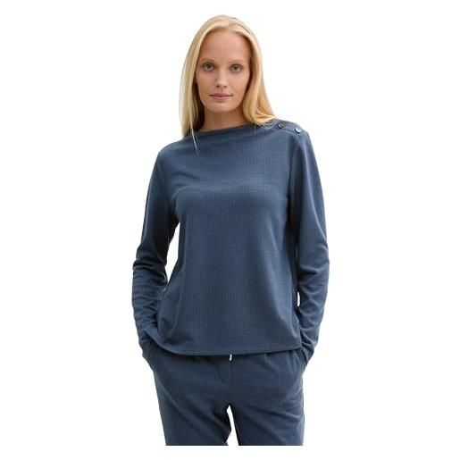 TOM TAILOR 1044263 maglia di tuta, 36986-colony blue black mini pepita, m donna