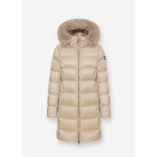 Colmar piumino Colmar donna lungo con pelliccia 2221e oro, nero