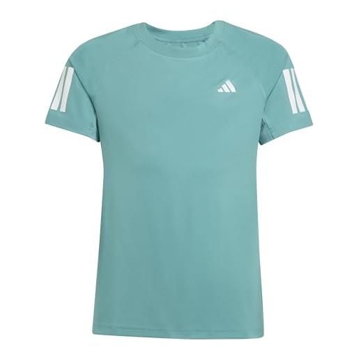 adidas bambina girls club tennis t-shirt, powder teal, 13-14 years
