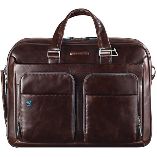 Piquadro blue square briefcase iii pelle 39 cm scomparto per laptop marrone