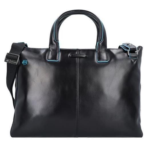 Piquadro blue square cartella in pelle 42 cm scomparto per laptop nero