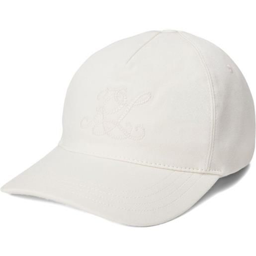Ralph Lauren Purple Label cappello da baseball con monogramma - bianco