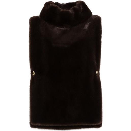 DARKPARK gilet a collo alto - marrone