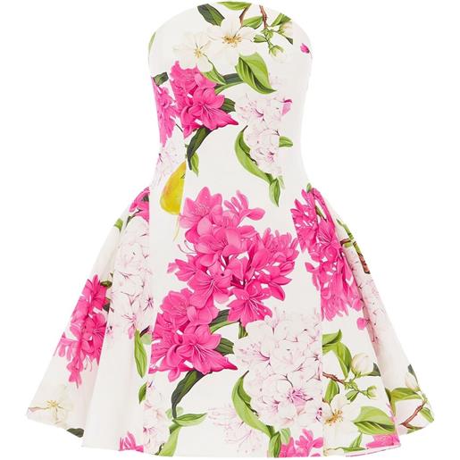 Leo Lin abito corto reese a fiori - bianco