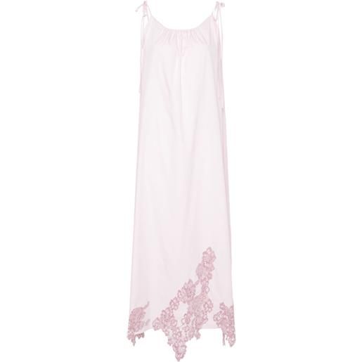 Acne Studios abito midi in pizzo a fiori - rosa