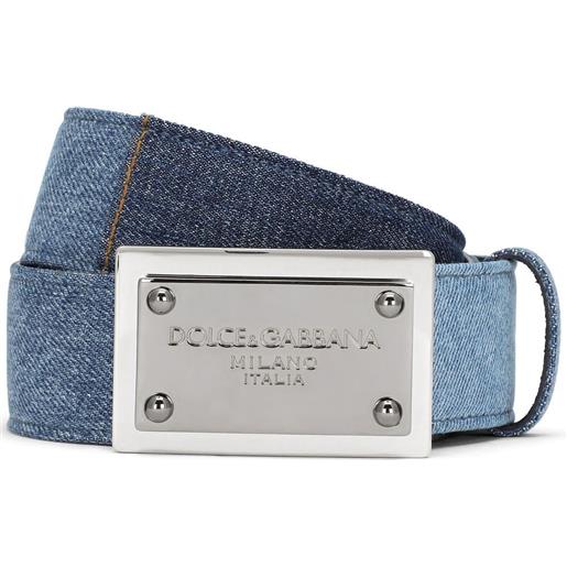 Dolce & Gabbana cintura denim patchwork - blu