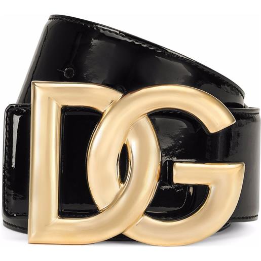 Dolce & Gabbana cintura con logo dg - nero