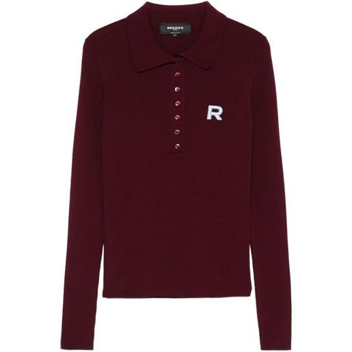 Rochas polo con applicazione logo - rosso