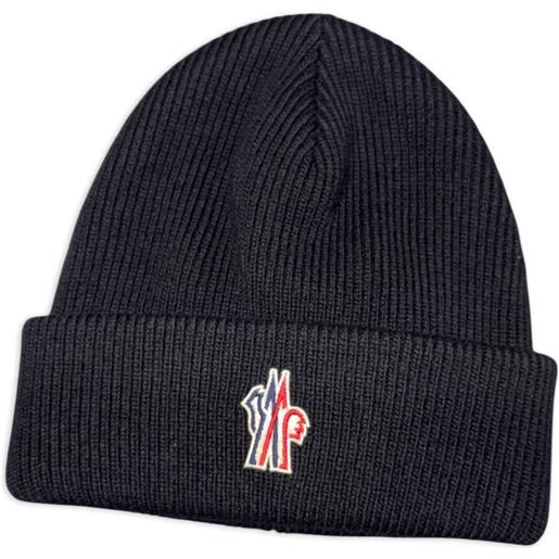 Moncler Grenoble cappello con logo ricamato - nero