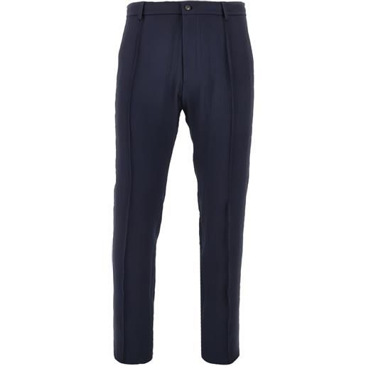 Emporio Armani pantaloni con lavorazione in rilievo - blu