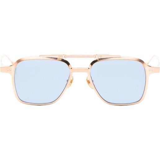 Massada occhiali da sole white circle squadrati - oro