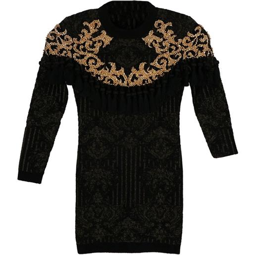 Balmain Kids abito con perline - nero