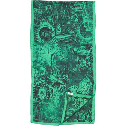 Acne Studios sciarpa con stampa astratta - verde