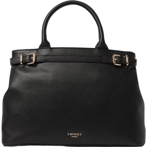 TWINSET borsa shopper con fibbie e tracolla