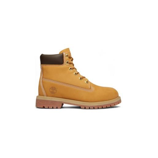 Timberland unisex per bambino. Tb1129097131 stivali in pelle premium da 6 pollici gialli [3197378], basso, stringhe, casual, giallo, moda pe