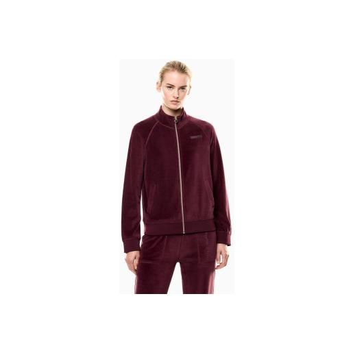EA7 per donna. 7w000438_af15653 felpa in ciniglia bordeaux [3255388], casual, granata, cotone