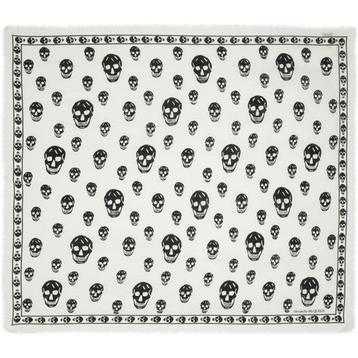 Alexander McQueen sciarpa con stampa - bianco