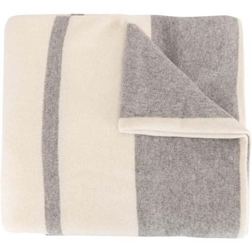 James Perse sciarpa a righe oversize - grigio