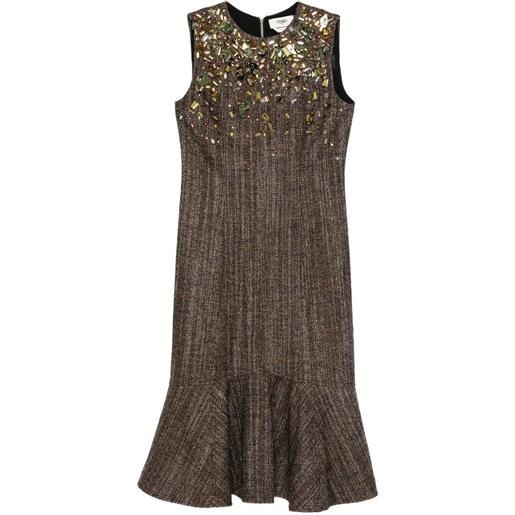 FENDI abito con ruches - marrone