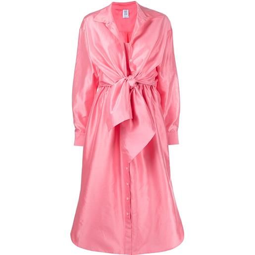 Rosie Assoulin abito bustino button-down - rosa