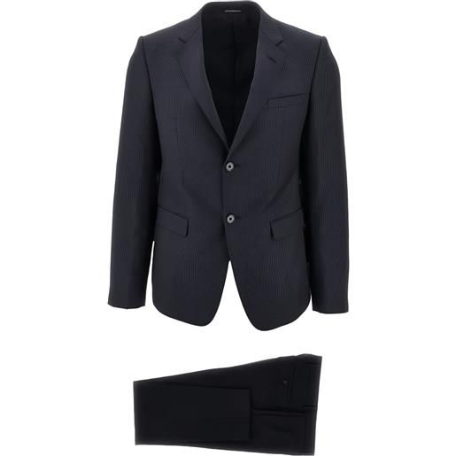 Emporio Armani completo due pezzi a righe - blu