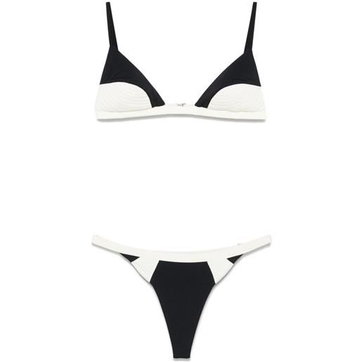 Ulla Popken Badeanzug Alice, Colourblock Costume Intero, Nero, 54 Donna