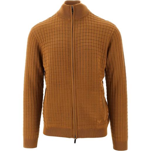 Emporio Armani cardigan con zip - marrone