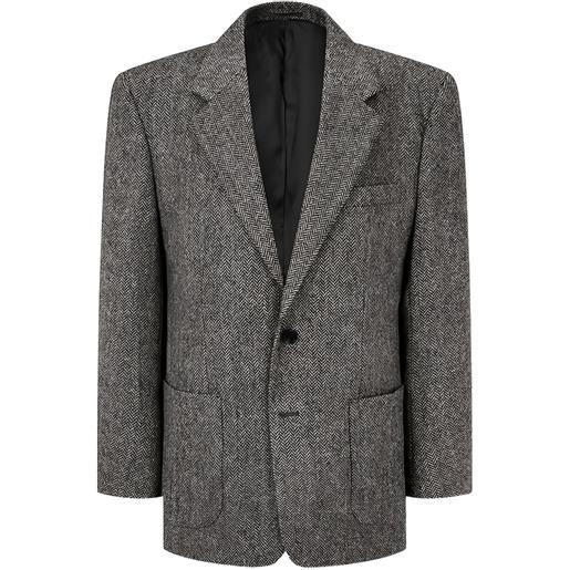 Man On The Boon. blazer con motivo pied-de-poule - nero