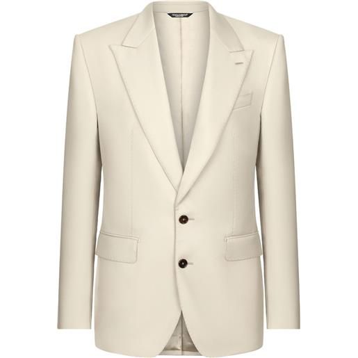 Dolce & Gabbana blazer monopetto con revers a lancia - toni neutri