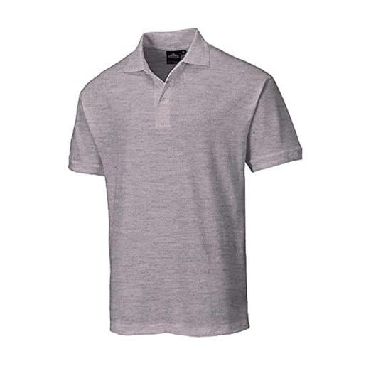 Portwest b210hgrxxl polo napoli a maniche corte, grigio melange, xxl