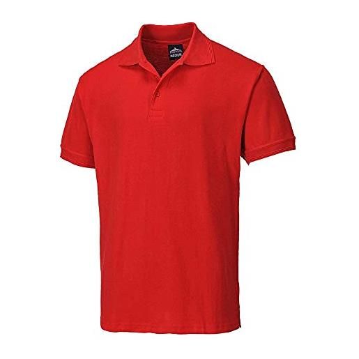 Portwest b210rerl polo napoli a maniche corte, rosso, l