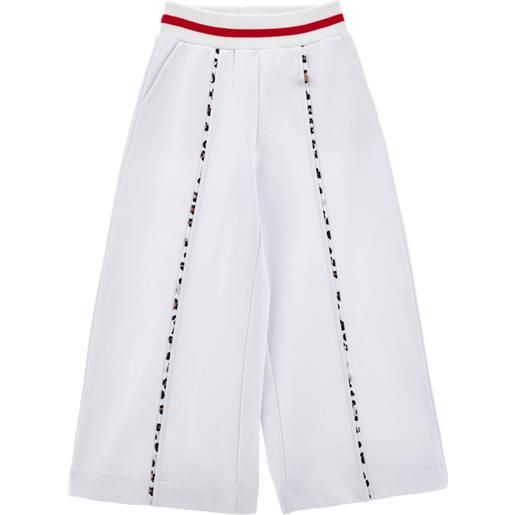 Monnalisa pantaloni palazzo felpa bicolor