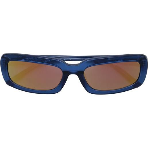 Linda Farrow occhiali da sole rettangolari - blu