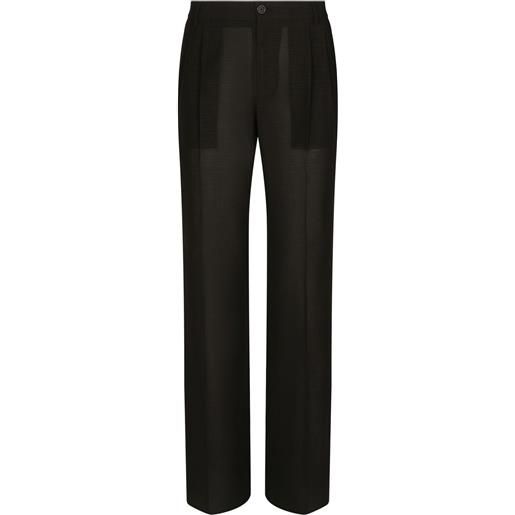 Dolce & Gabbana pantaloni dritti sartoriali - nero