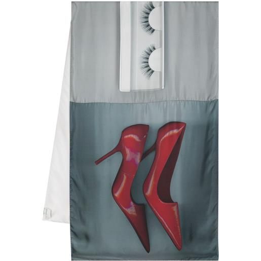 Acne Studios sciarpa con stampa - grigio