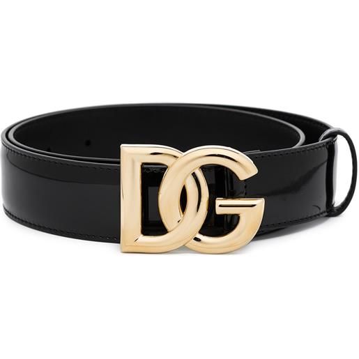 Dolce & Gabbana cintura con logo dg - nero