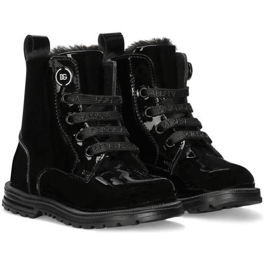 Dolce & Gabbana Kids anfibi - nero