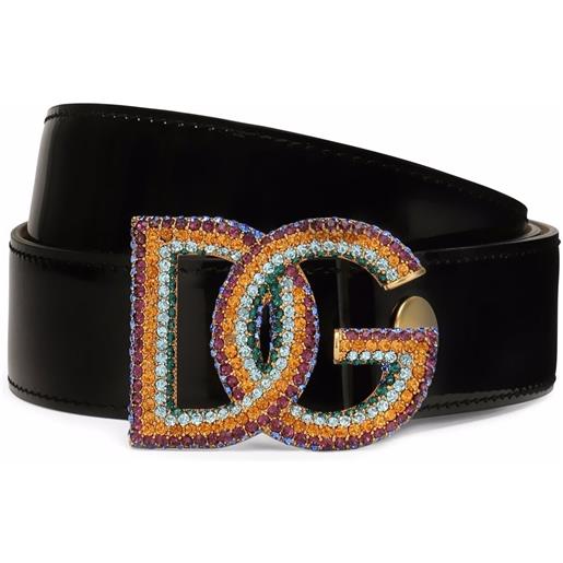 Dolce & Gabbana cintura con logo dg - nero