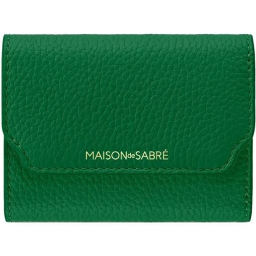 MAISON de SABRÉ portafoglio tri-fold in pelle - verde
