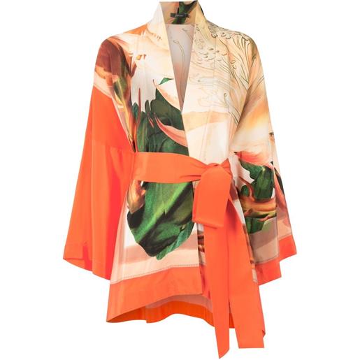 Lenny Niemeyer camicia stile kimono con cintura - arancione