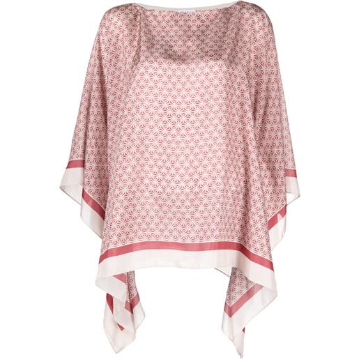 Brunello Cucinelli poncho starburst - rosso