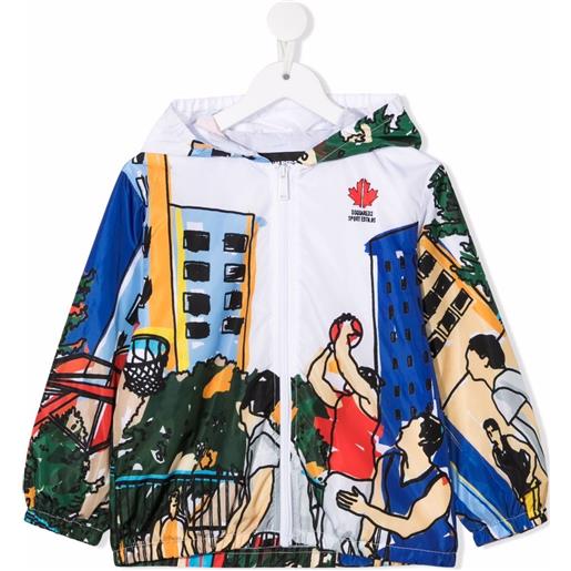 DSQUARED2 KIDS felpa con stampa - bianco