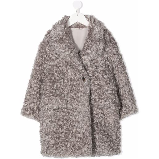 Brunello Cucinelli Kids cappotto - grigio