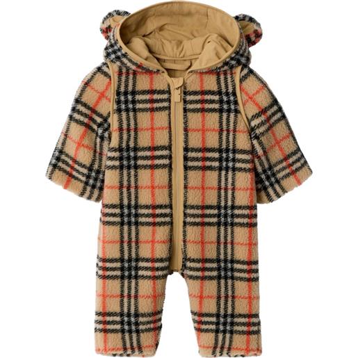 Burberry Kids tutina con cappuccio - toni neutri